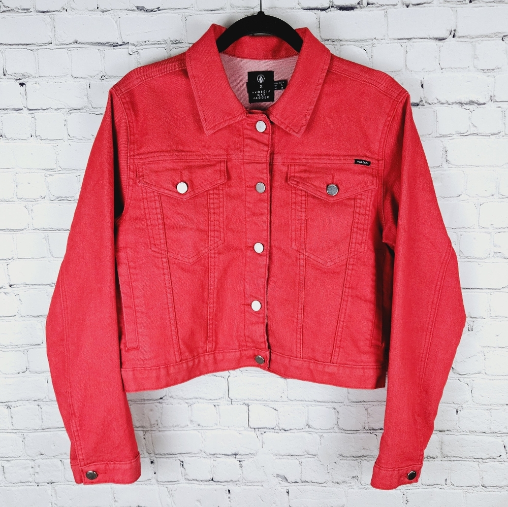 VOLCOM x GEORGIA MAY JAGGER | button up denim jean trucker jacket